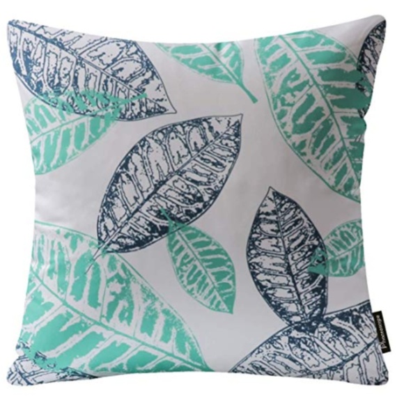 Four Decorative Throw Pillow Cushion Cover, Cyan - Picture 11 of 16